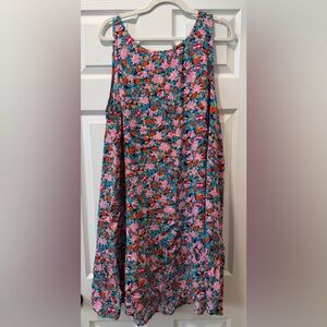 LOFT Floral Maxi Dress in Pink, Teal & Coral